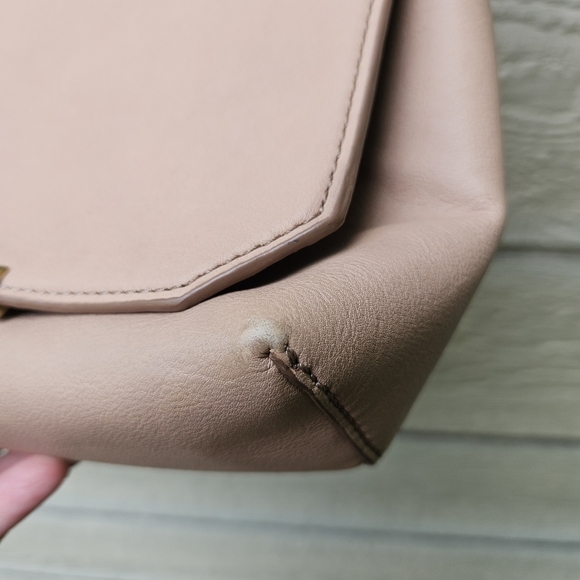 J. Crew blush pink leather rectangular flap crossbody bag - Picture 13 of 14